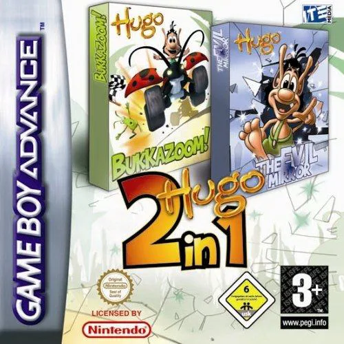 2 Games in 1 - Hugo - Bukkazoom! + Hugo - The Evil Mirror Advance
