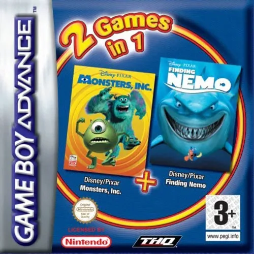 2 Games in 1 - Monsters, Inc. + Finding Nemo