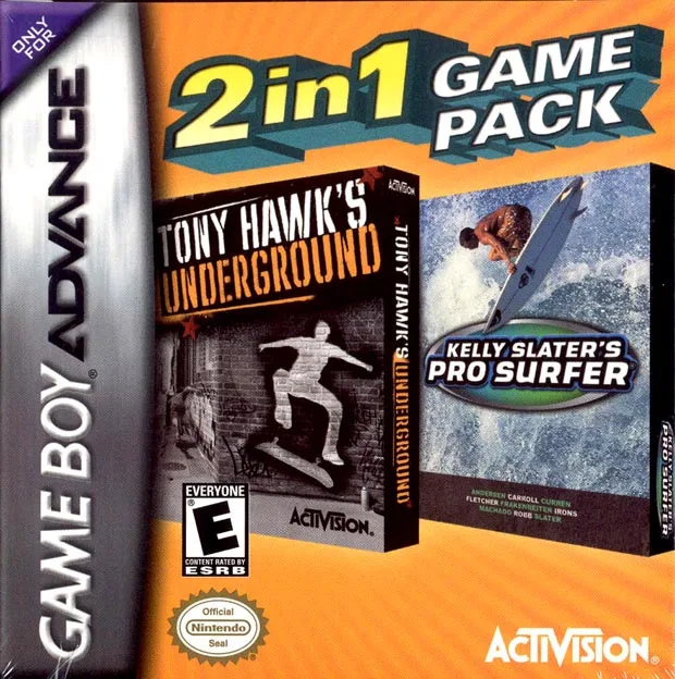 2 Games in 1 - Tony Hawk's Underground + Kelly Slater's Pro Surfer