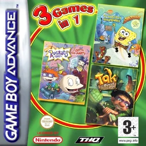 3 in 1 Game - Rugrats - I Gotta Go Party + SpongeBob SquarePants - SuperSponge + Tak and the Power of Juju
